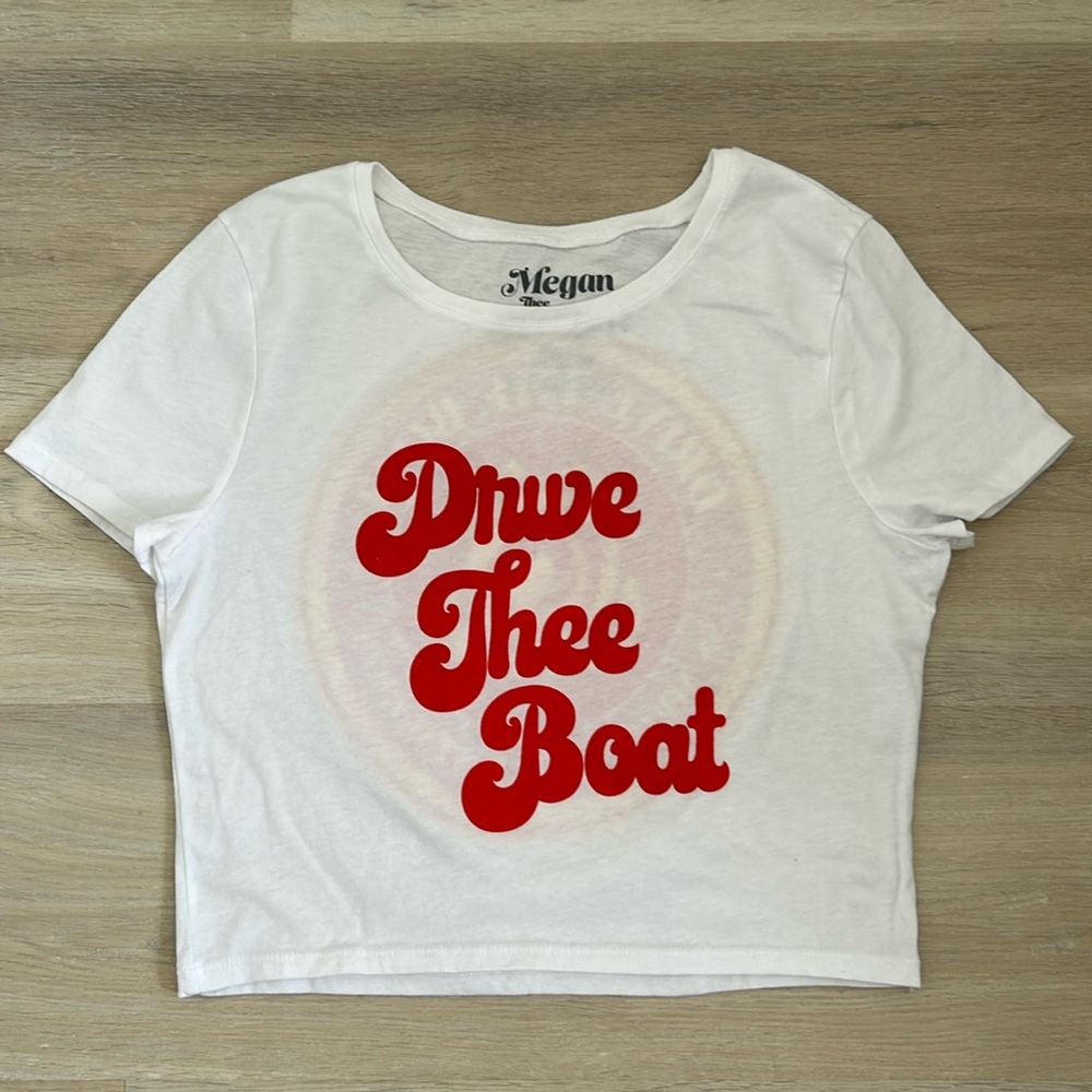 Megan The Stallion Drive Thee Boat Cropped Tee size Medium/Large